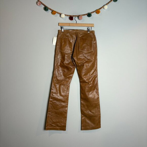 NWT Deadstock Y2K Gap Low Rise Tan Leather Pants - Picture 6 of 6